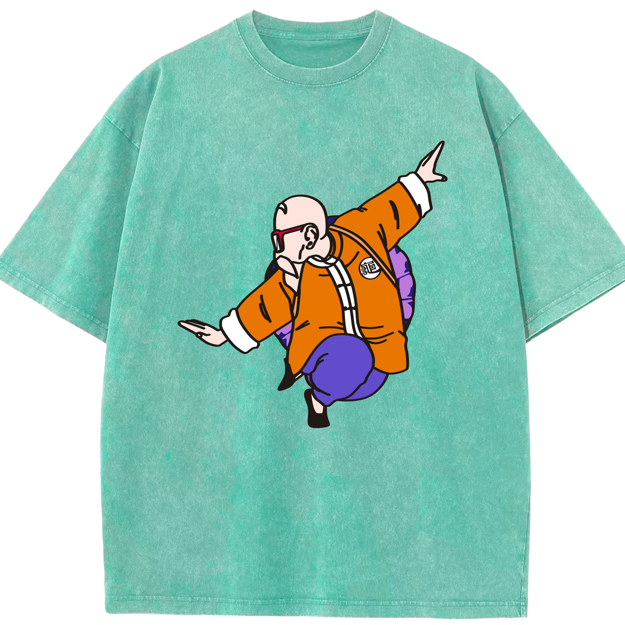 （画像用） ドラゴンボール 亀仙人（かめせんにん） DRAGON BALL Master Roshi Kame Sennin 綿100% ヴィンテージ風 半袖Tシャツ（フロントプリント）